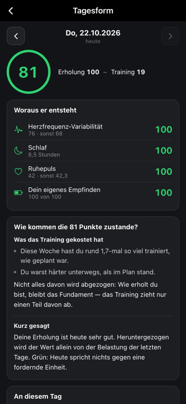 Deine Werte eintragen